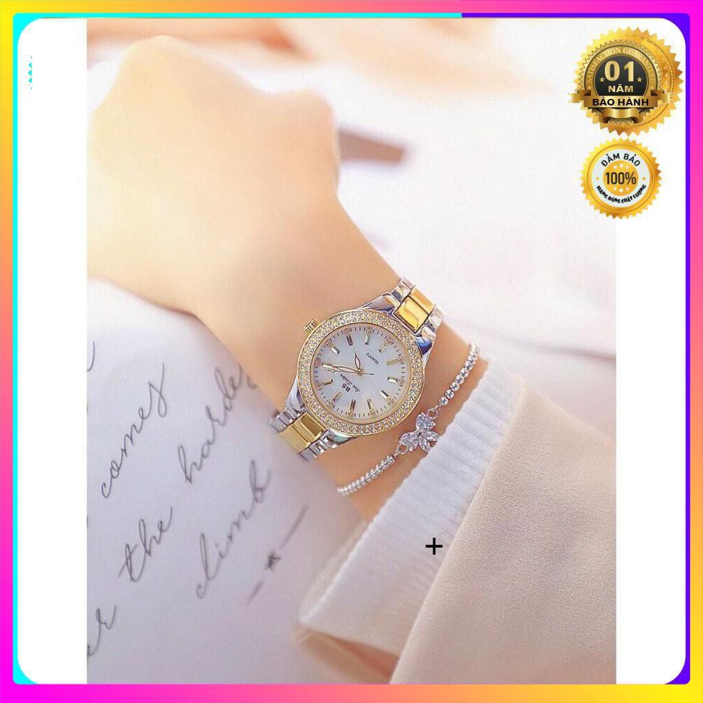 Đồng hồ nữ cao cấp chính hãng thương hiệu bs (tặng kèm hộp , pin dự phòng và phụ kiện thâu dây)