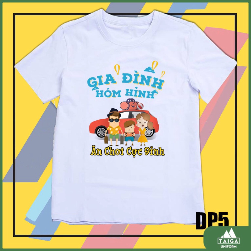 Áo thun đồng phục, du lịch biển, teambuilding Taiga chất cotton in hình cực kute mã dp5