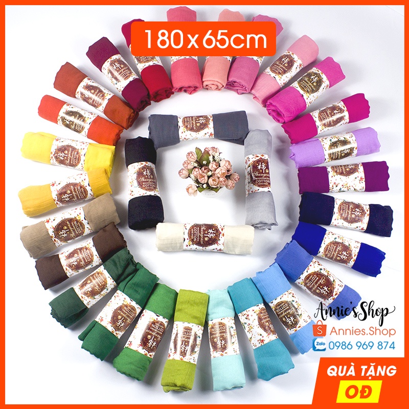 KH01 Khăn choàng cổ cotton cao cấp