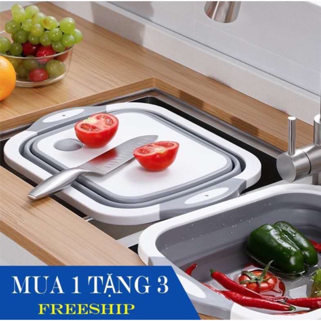 [Xả Kho] Thớt Đa Năng Tiện Lợi Thông Minh 3in1