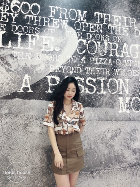 (1 ĐỔI 1) Áo cổ vest 2 hàng cúc