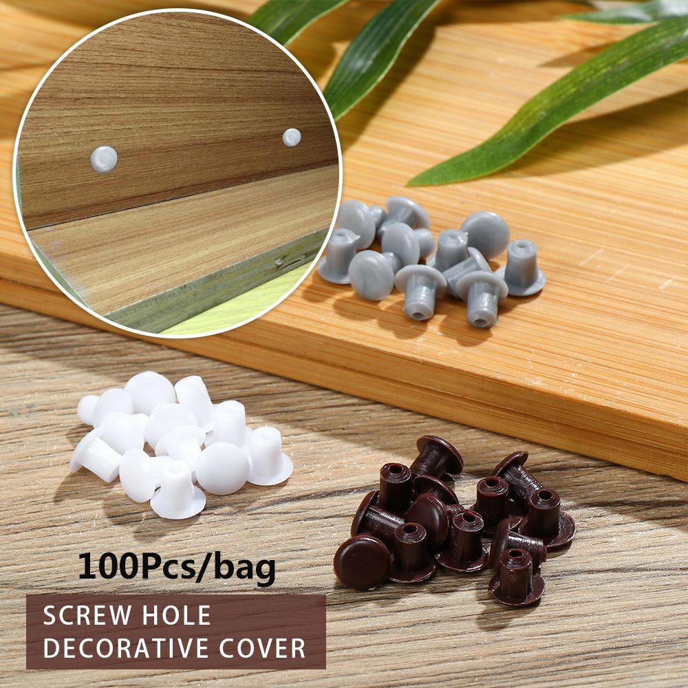 Set 100 Nút Bịt Lỗ Khoan Chống Bụi Tiện Dụng Cho Đồ Nội Thất