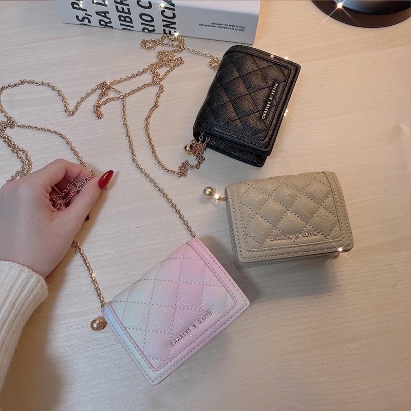 Ví trám mini kèm xích đeo chéo 50701179 fullbox