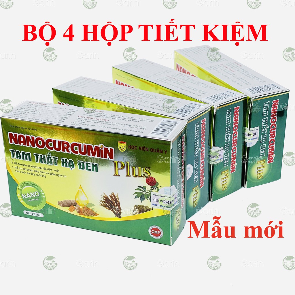 Liệu Trình 1 Tháng 4 Hộp Nano Curcumin Tam Thất Xạ Đen Plus Học Viện Quân Y giúp giảm tác dụng phụ hóa trị xạ trị