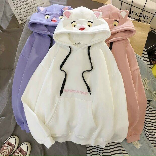 Nikafashion Áo Hoodie Nón Unisex Nam Nữ Chất Vải Nỉ Freesize 1 kích cỡ Form Dáng Rộng Dưới 65kg Mặc Đẹp P.I.N.K.P.A.NTHE | BigBuy360 - bigbuy360.vn