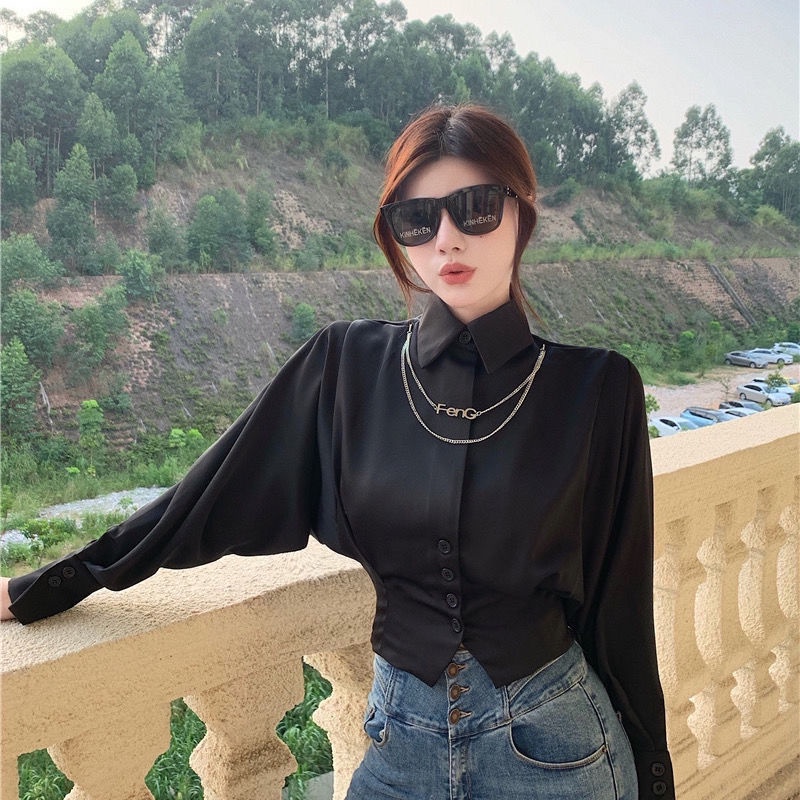 Áo Sơ Mi Tay Cánh Dơi Phong Cách Pháp Thời Trang Mùa Thu 2022 Mới Cho Nữ