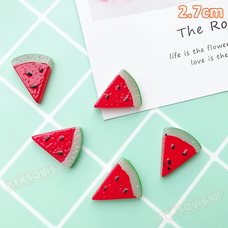 Mô Hình Miếng Dưa Hấu Tam Giác Nguyên Liệu Làm Trang Trí Slime