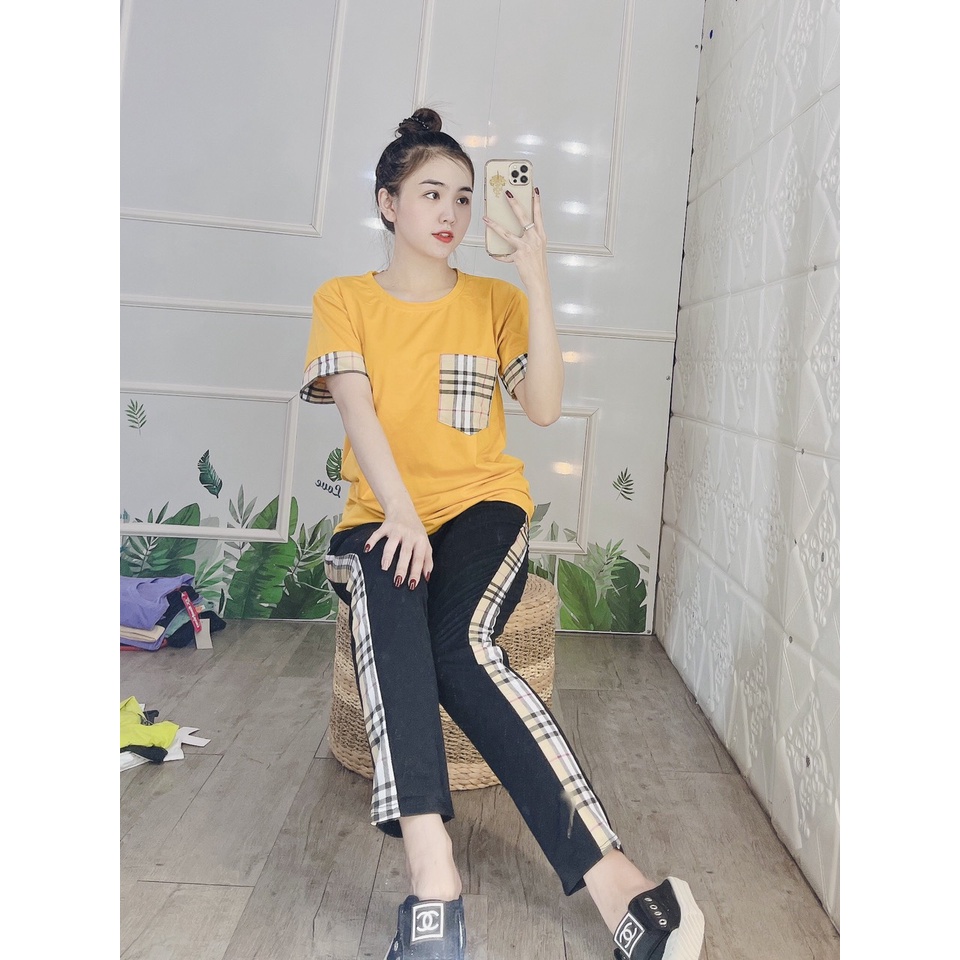 Đồ bộ nữ bộ mặc nhà bigsize set bộ dài JULYNA QD01 DÀI PHỐI TÚI BUBERY