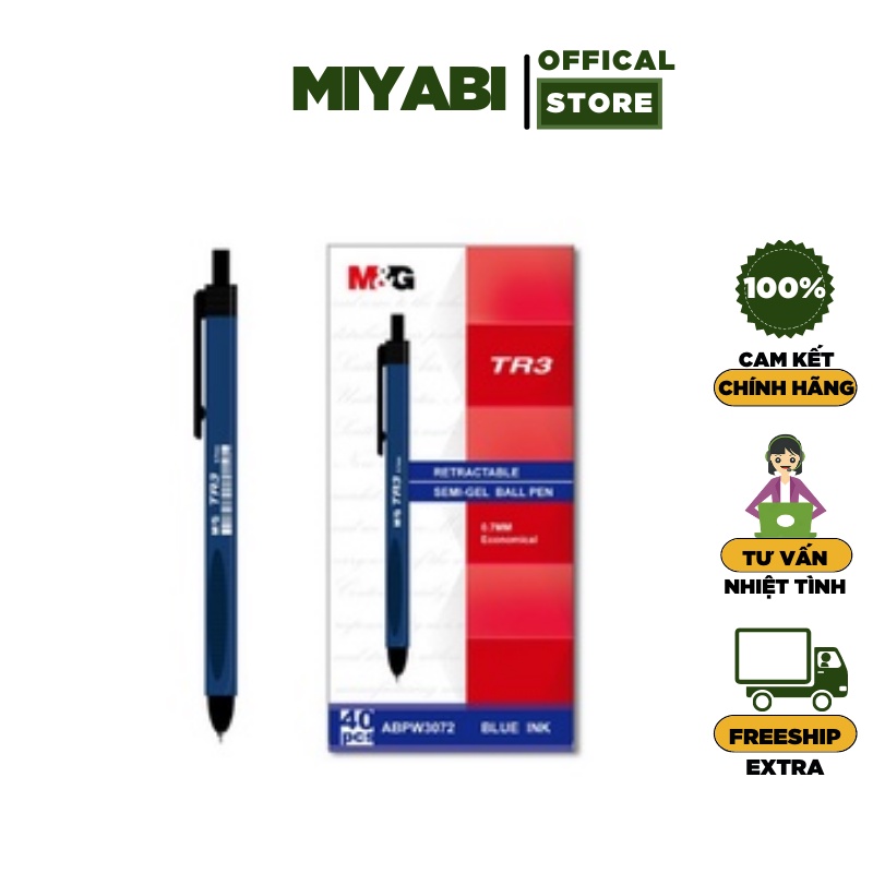 Bút bấm M&amp;G TR3 0.7mm giá rẻ, tiện dụng