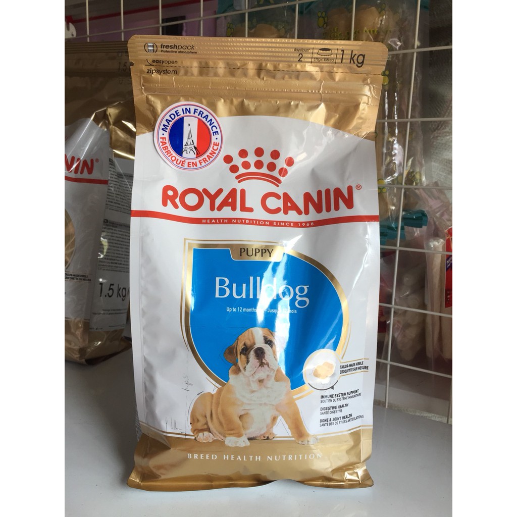 Thức ăn hạt Royal Canin Bulldog Puppy 1kg - Thức ăn cho chó con bulldog