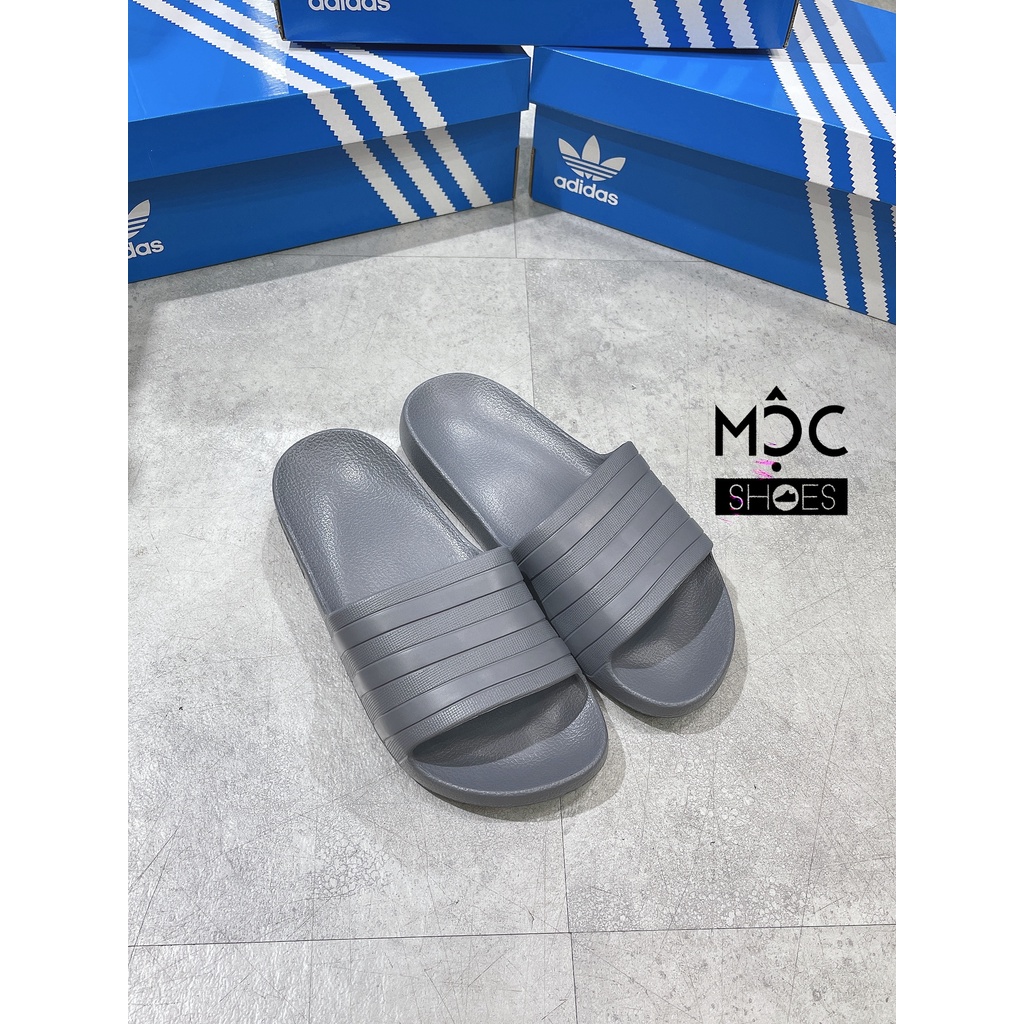 *HÀNG CHÍNH HÃNG* DÉP ADIDAS AQUA SLIDE XÁM GREY FULL HOT HIT