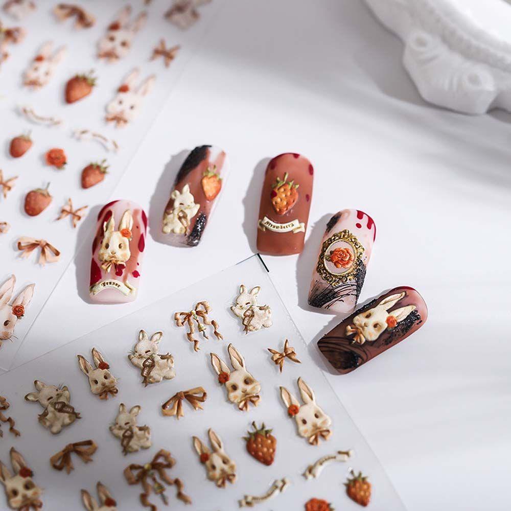 OCEANMAP Miếng Dán Móng Tay Tự Dính Họa Tiết Hoạt Hình Cậu Bé Bút Chì Shin-chan Thời Trang Cho Nữ