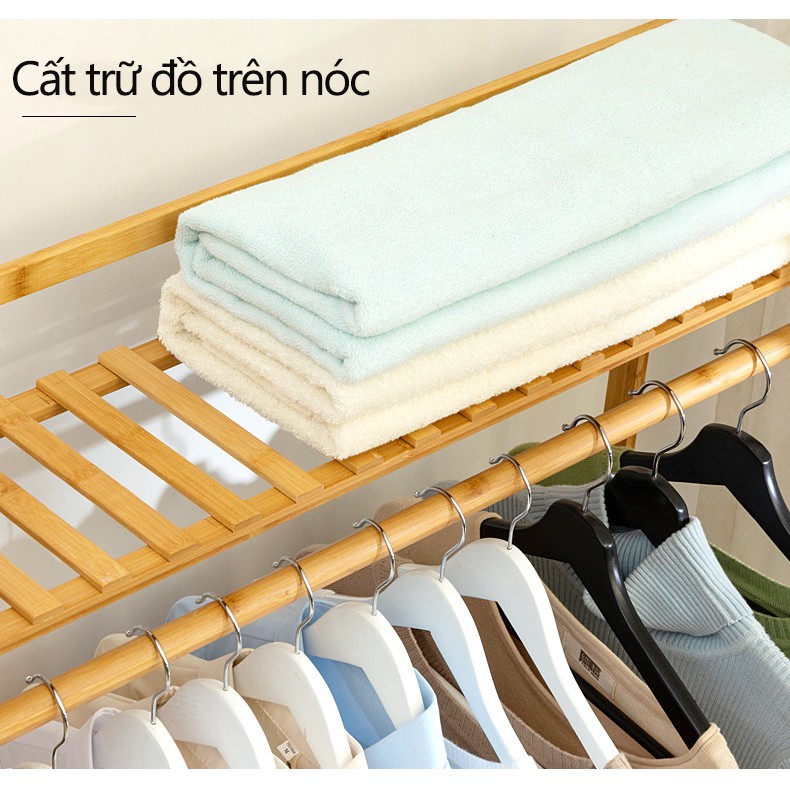 giá kệ gỗ treo quần áo, giá treo đồ phòng ngủ túi xách đơn giản hiện đại nhiều không gian FU152 | BigBuy360 - bigbuy360.vn