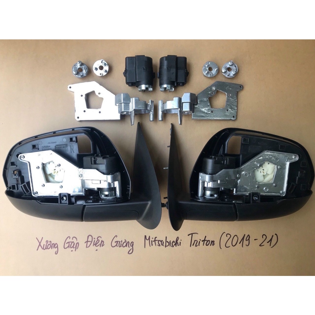 Bộ khung xương mô tơ gương gập Mitsubishi Triton 2015-2021.Tặng kèm bộ mudun khóa cửa tự cụp gương và công tắc cụp gương