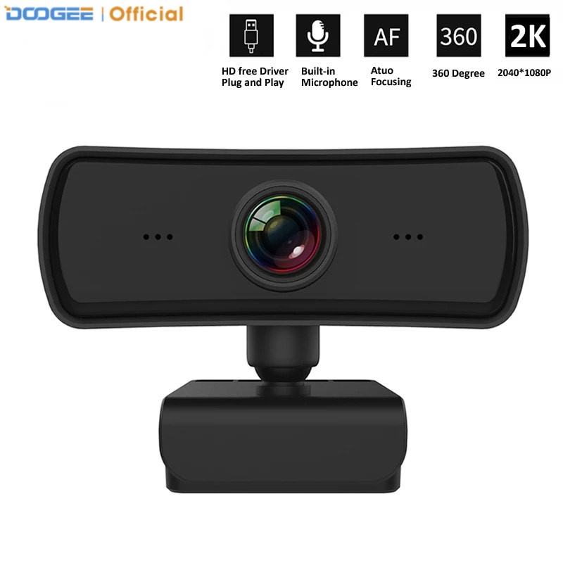 Webcam 2k Hd 2040x1080p Kèm Micro Có Thể Xoay Tiện Dụng Cho Máy Tính