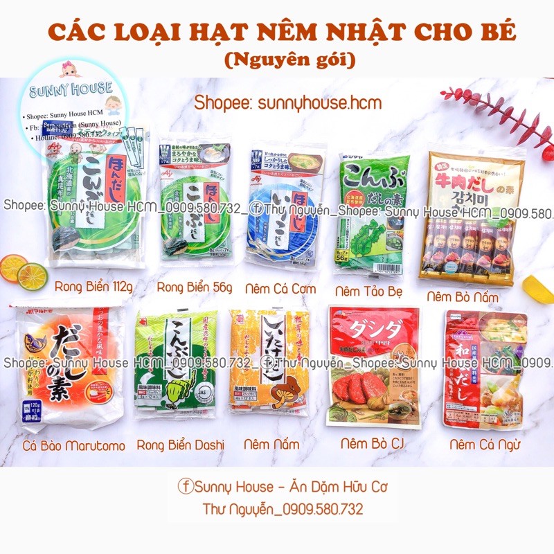 Hạt Nêm Nhật Các Loại Cho Bé