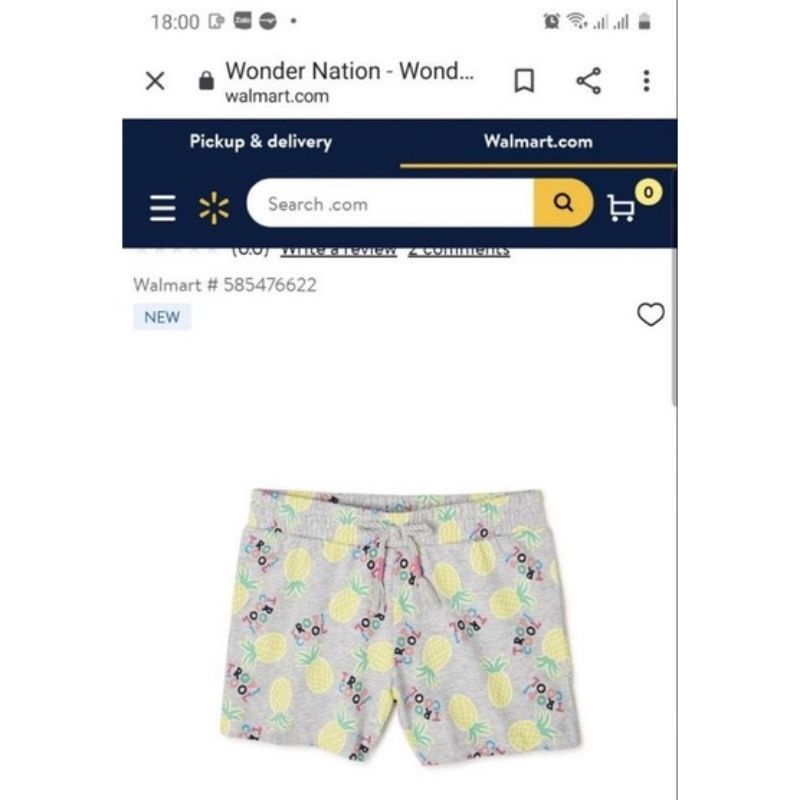 Quần short bé gái Wonder Nation.có size mẹ