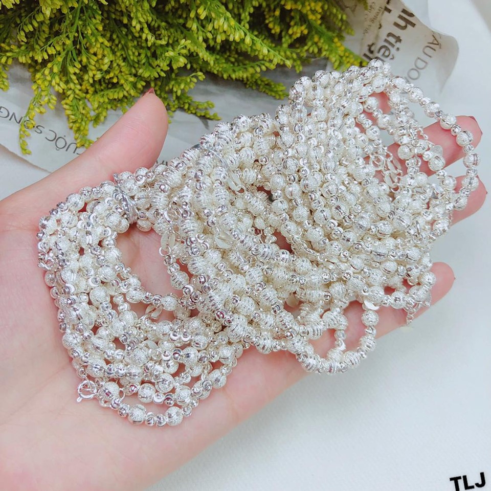 Lắc bi cát hàng bạc ý cho nữ