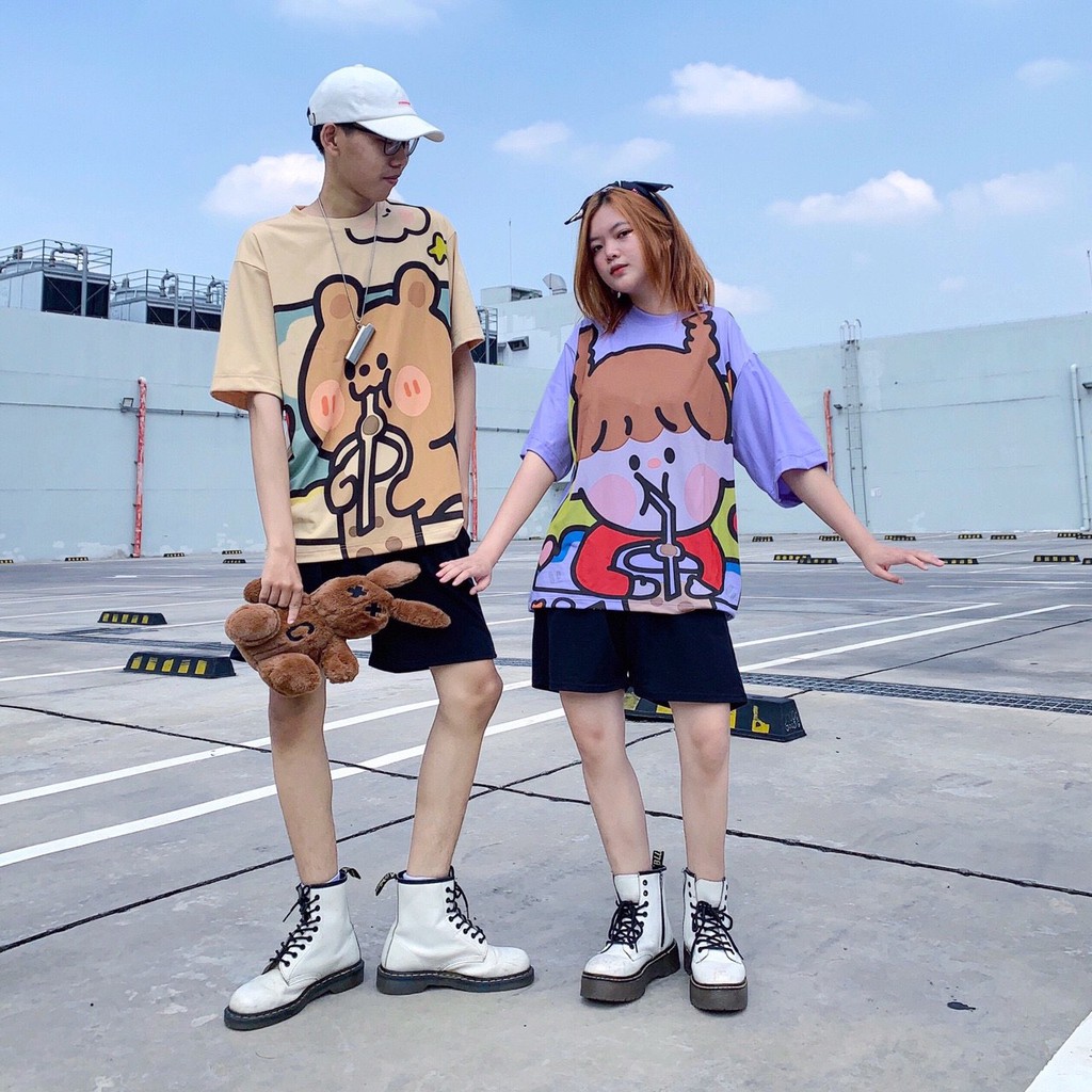 Đồ bộ hoạt hình form rộng Unisex BỘ TRÀ SỮA Freesize dành cho nam nữ Molly Fashion
