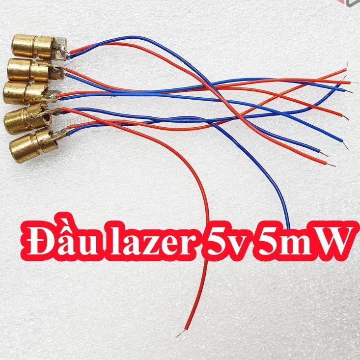 Đầu phát tia laze 5mW - Module diode Laser sáng đỏ hội tụ 5V - 650nm