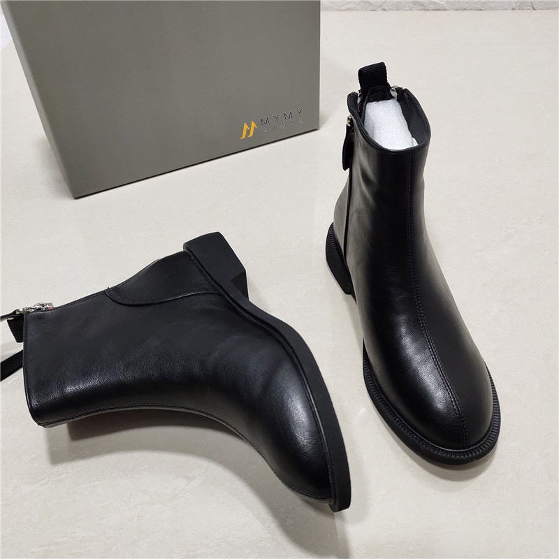 Boot da lì 2 khóa sau đế chữ 3p mymy shoes B356 | BigBuy360 - bigbuy360.vn