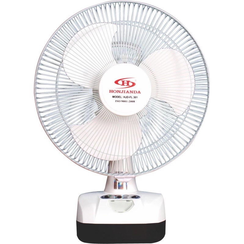 Quạt sạc tích điện có đèn 12” Honjianda HJD - FL 301 (1 bình/2 bình) | BigBuy360 - bigbuy360.vn