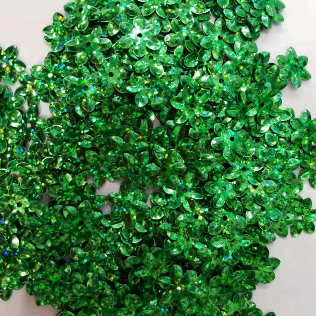 Kim Sa hình Hoa Mai 6 Cánh Lõm 15mm handmade siêu đẹp