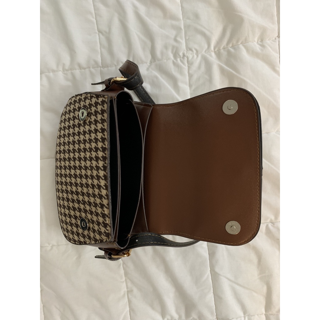 Túi xách nữ, túi đeo chéo, đeo vai, 3 ngăn nắp da trơn vải dạ cao cấp Little_Lisa_Store 368