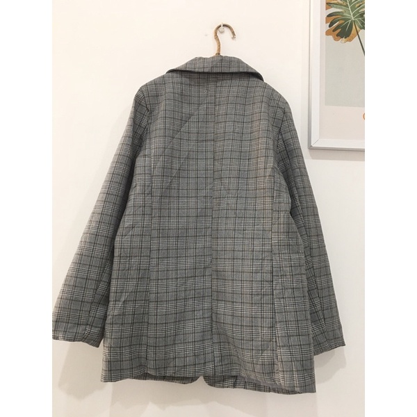 Áo blazer kẻ Korea 2lớp siêu phẩm mới ken