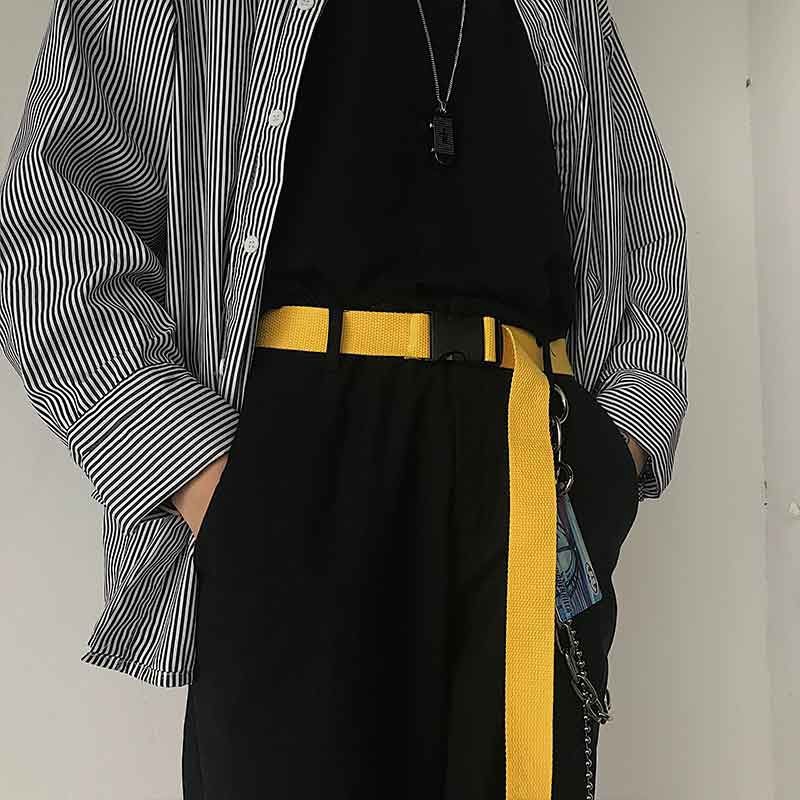 Thắt Lưng Vải Canvas Màu Trơn Núi Lửa Thời Trang 22520 Cho Nam Và Nữ