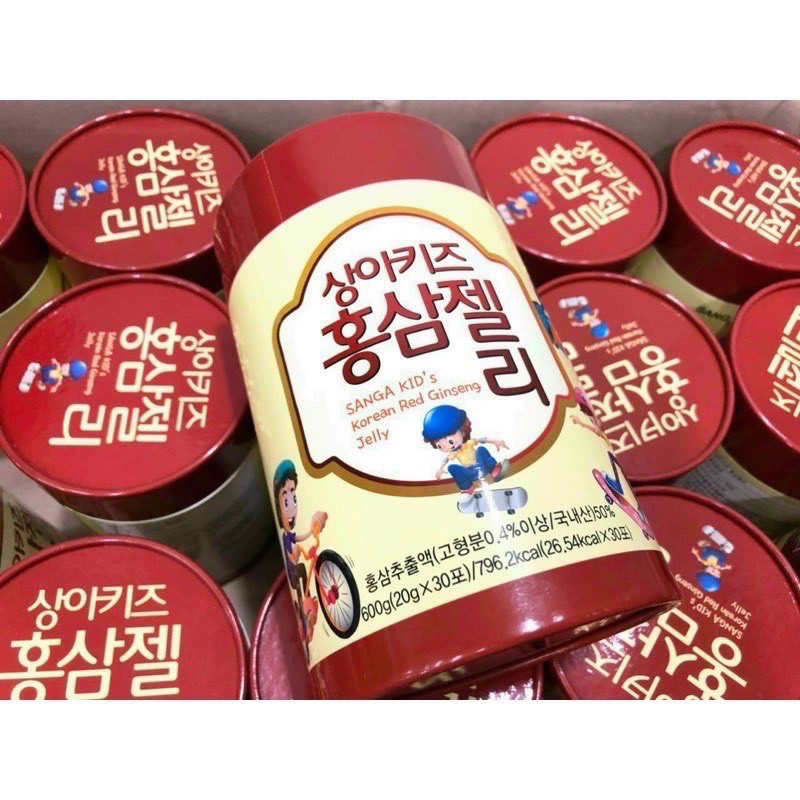 Thạch hồng sâm baby SANGA Hàn Quốc ( 1 hộp = 30 gói )
