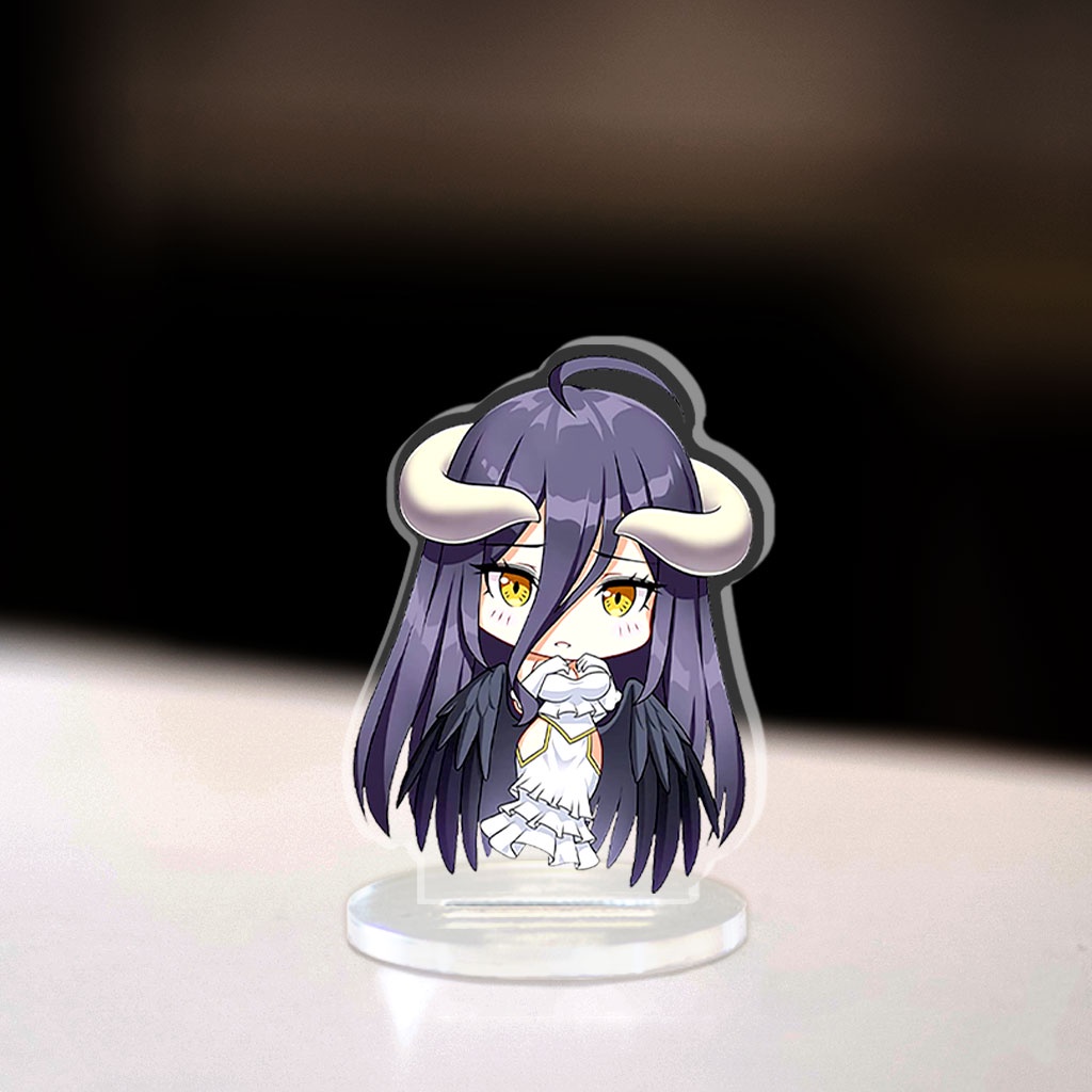 Mô hình Mini Overlord Standee Chibi Anime Manga light novel trang trí góc học tập cao 3cm phụ kiện shop HM Decor