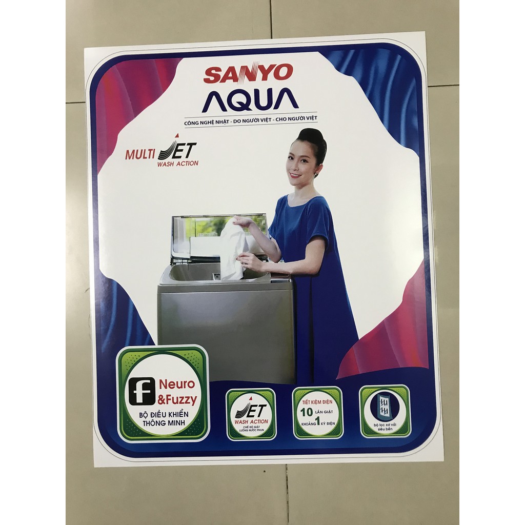 Tem dán máy giặt Sanyo Aqua / Miếng dán máy giặt Sanyo (phần 1)