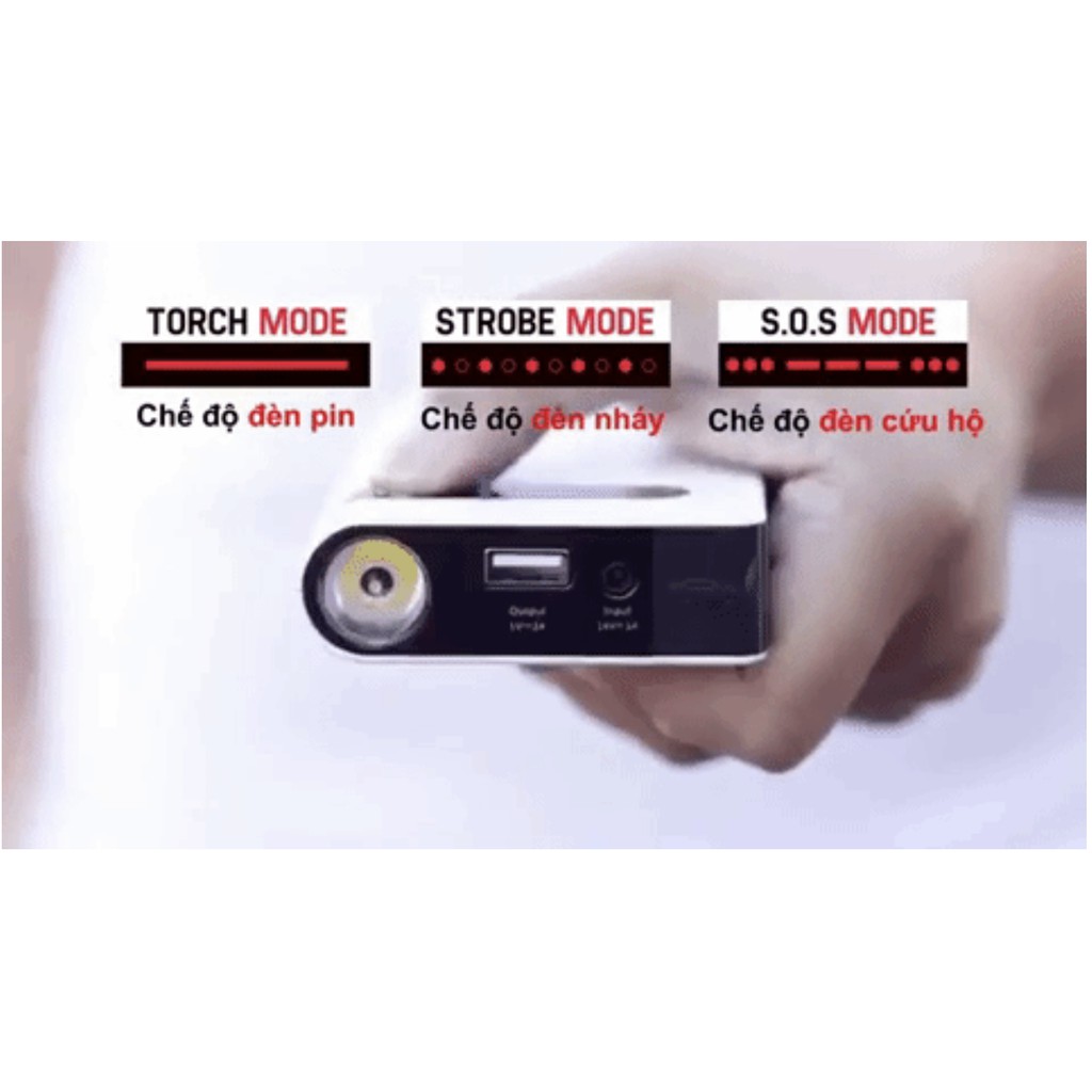 Thiết bị kích điện ô tô kiêm sạc dự phòng 20000mah cao cấp