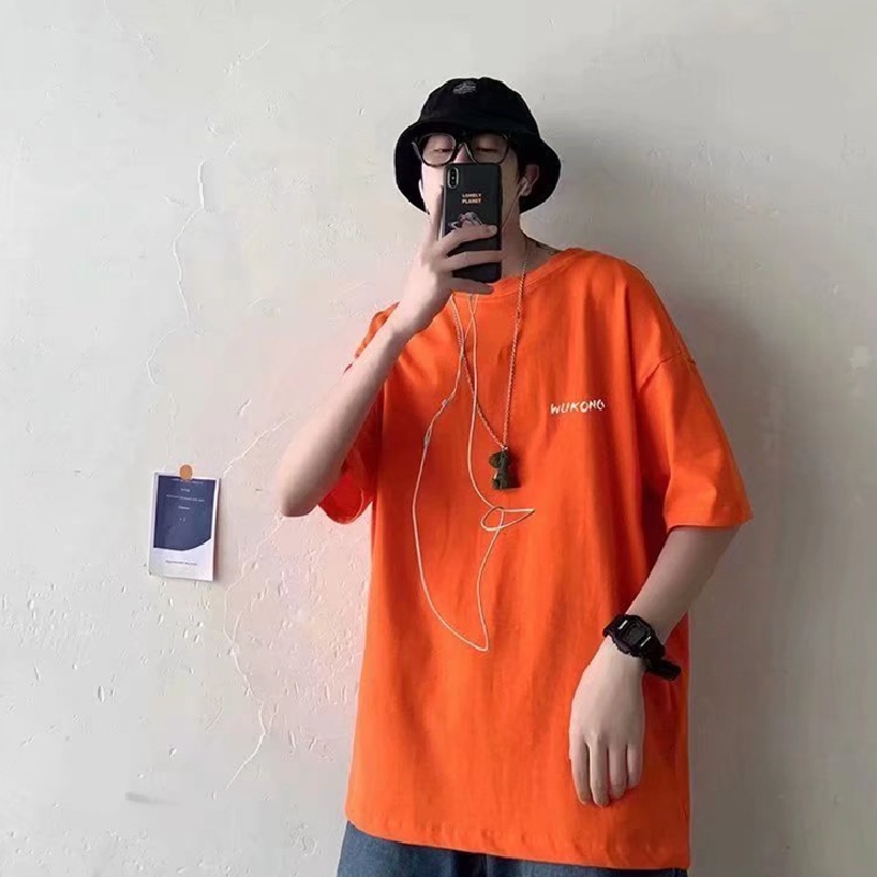 Áo Thun Tay Ngắn Dáng Rộng In Chữ Phong Cách Hip Hop Đường Phố Hàn Quốc Thời Trang Mùa Hè Cho Nam Và Nữ