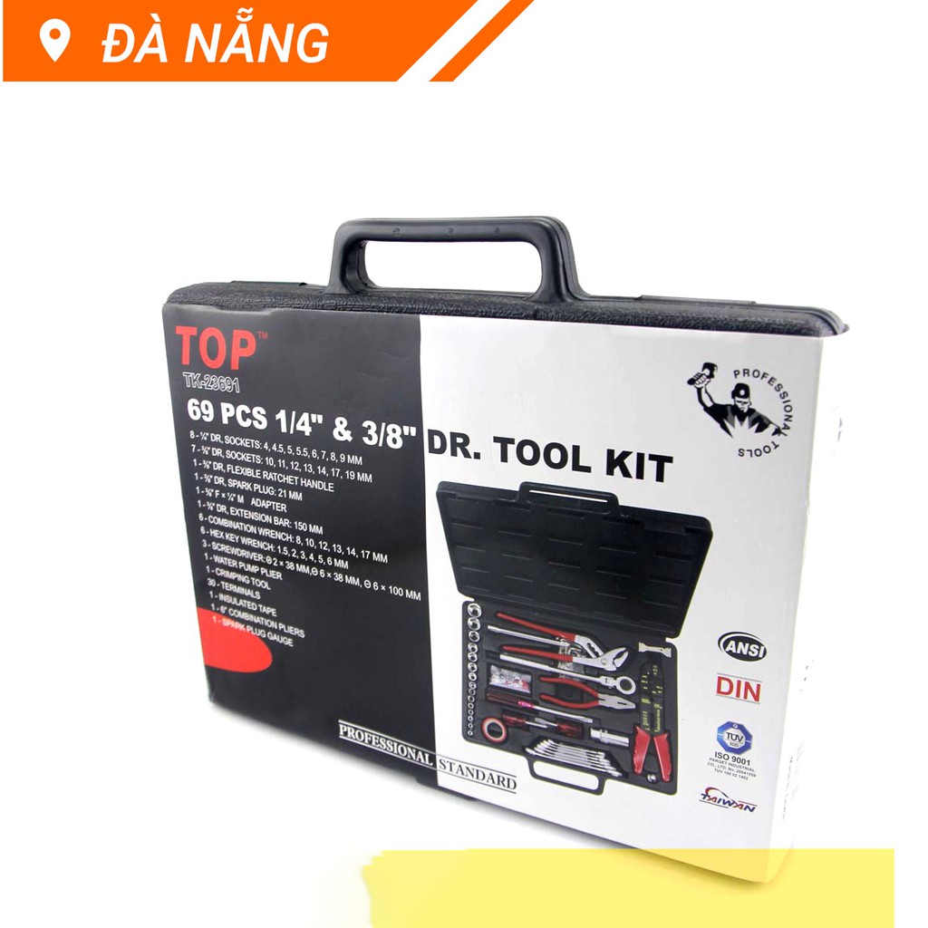 Bộ dụng cụ sửa chữa điện nước 69 chi tiết TOP TK-23691