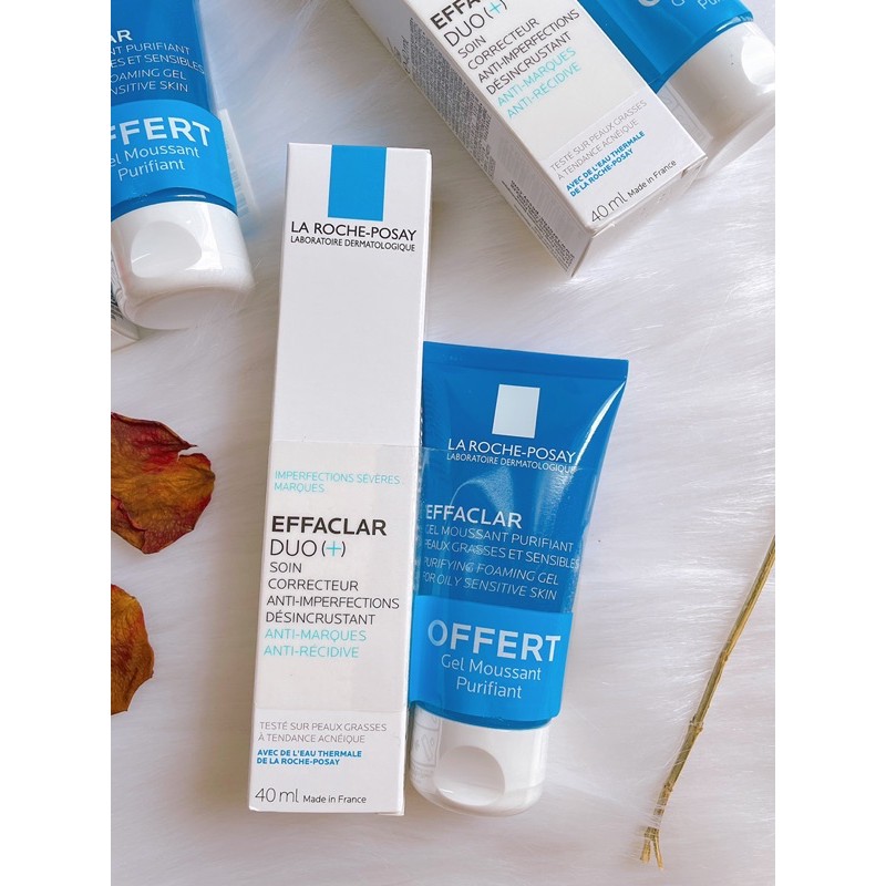 Set Giảm Mụn La Roche-Posay - Mua Giảm Mụn Duo+ (40ml) tặng Sữa Rửa Mặt Effaclar (50ml)