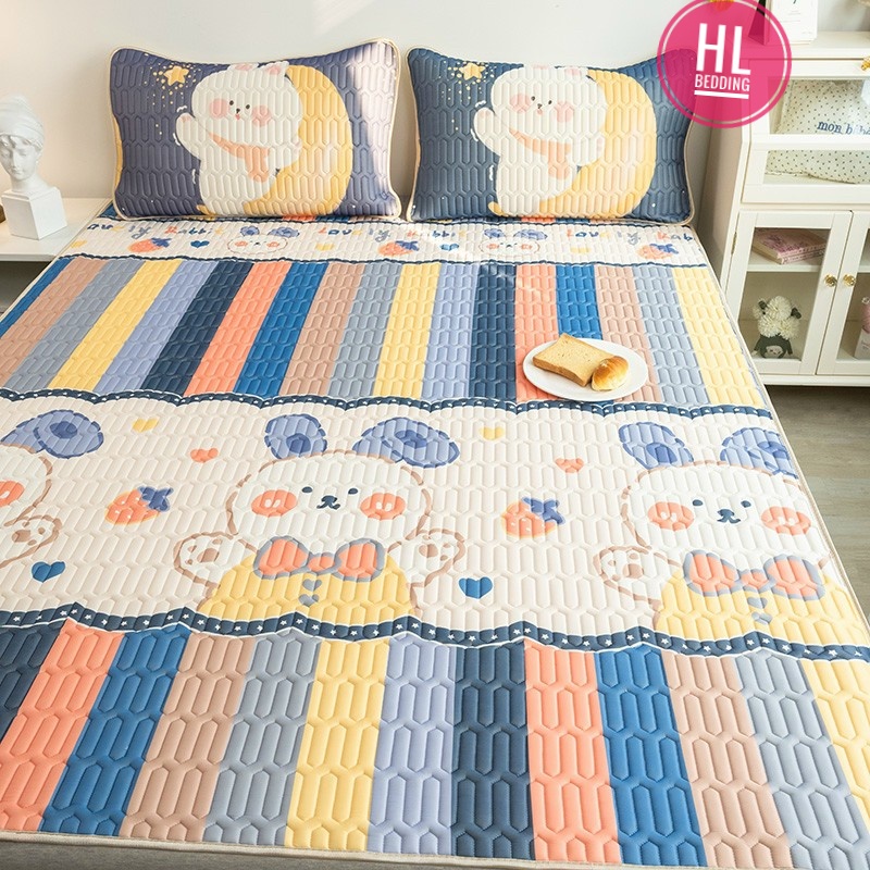 Chiếu điều hòa cao su non 5D Bảy màu HL Bedding vải lụa Tencel mát cao su non Latex mềm mịn đủ kích thước m6/m8/2m2