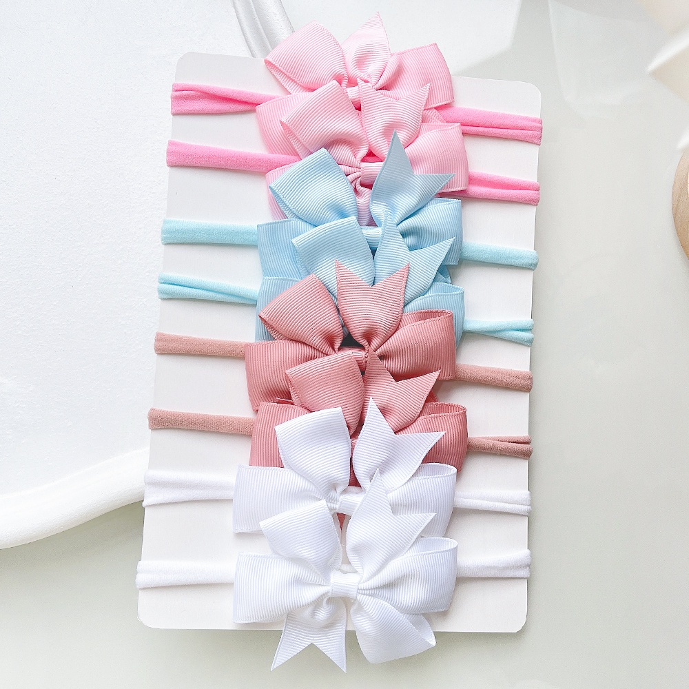 RainBow Bows Set 8 Băng Đô Nơ Nhiều Màu Sắc Dành Cho Bé Gái