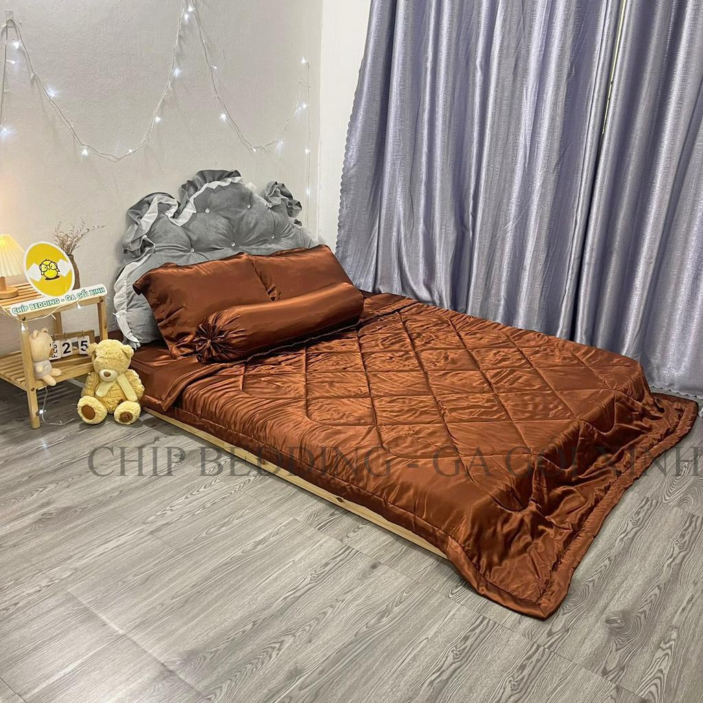 TRỌN BỘ DRAP PHI LỤA THÁI TUẤN HÀNG LOẠI 1 - SOCOLA - ĐỦ KÍCH THƯỚC( ẢNH THẬT SHOP CHỤP)