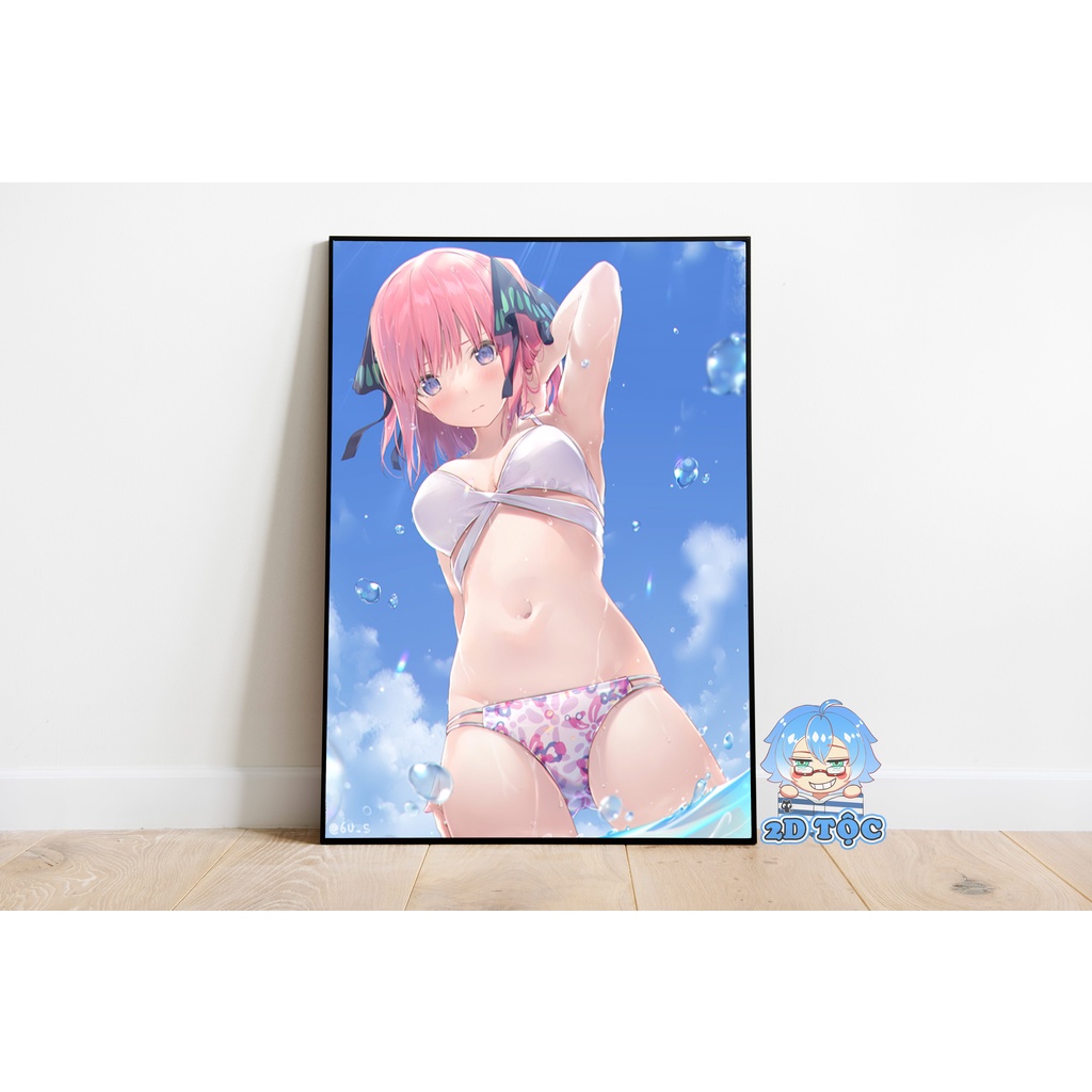 TRANH POSTER A3 NAKANO NINO (2) ANIME 5-TOUBUN NO HANAYOME CHẤT LIỆU GIẤY CAO CẤP - 2D TỘC SHOP