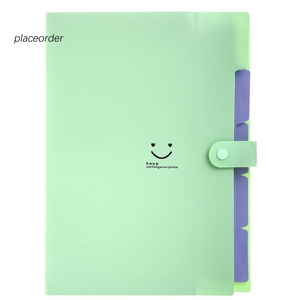 Office Plastic Folders Multi Pocket Organizer A4 File Expansion Document Folder
