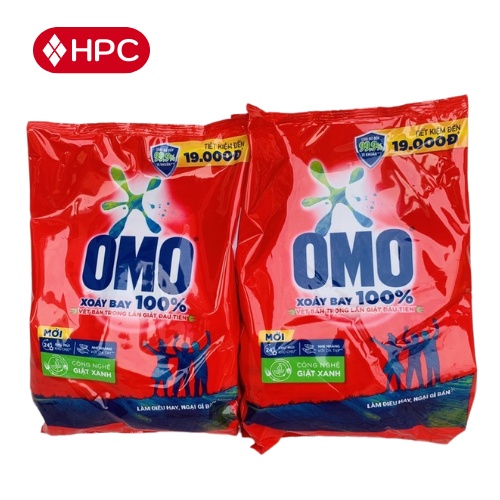 Bột Giặt OMO Công Nghệ Xanh, Sạch Cực Nhanh, Xóa Bay 100% Vết Bẩn Trong 1 Lần Vò 400G/800G/1.2kG - HOÀNG PHÁT STORE