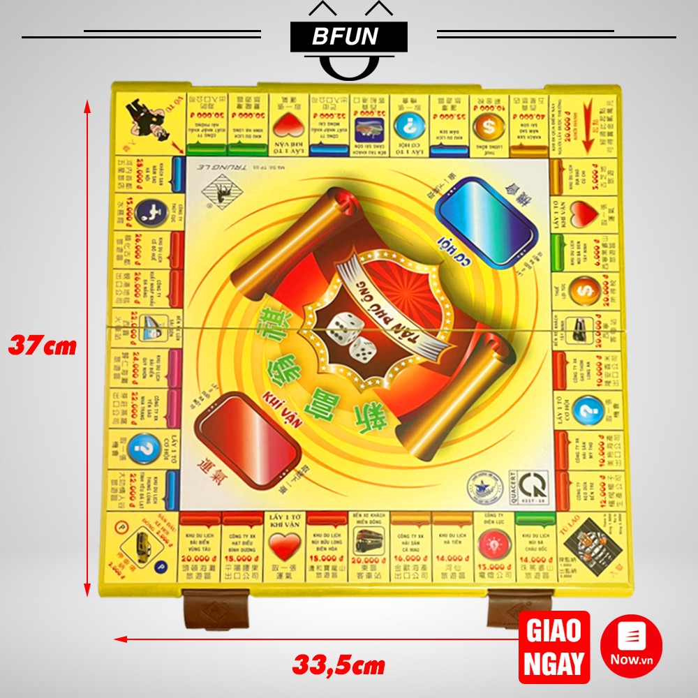 (GIÁ SỈ) Bộ Cờ Tỷ Phú Trung Lê - Bàn Cờ Bằng Nhựa Cao Cấp 37 x 33,5cm, Boargame - BFUN