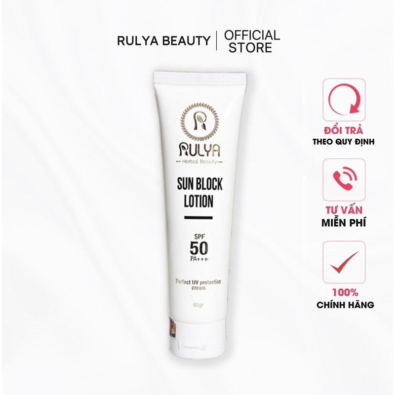 Kem Chống Nắng RULYA SUN BLOCK LOTION SPF 50 PA +++