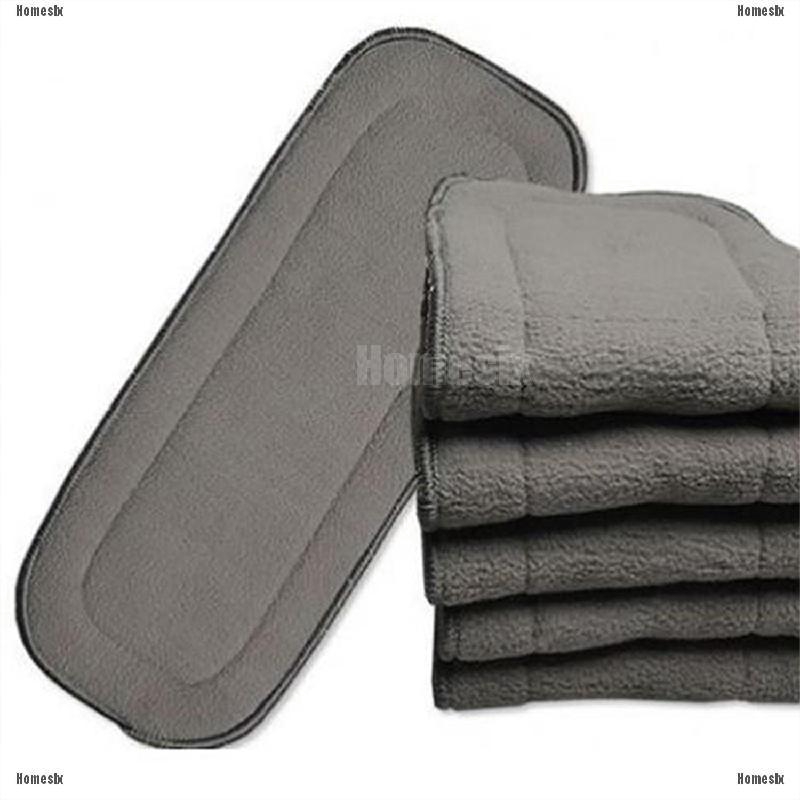 Tã em bé 5 lớp bằng vải sợi tre than hoạt tính có thể giặt được