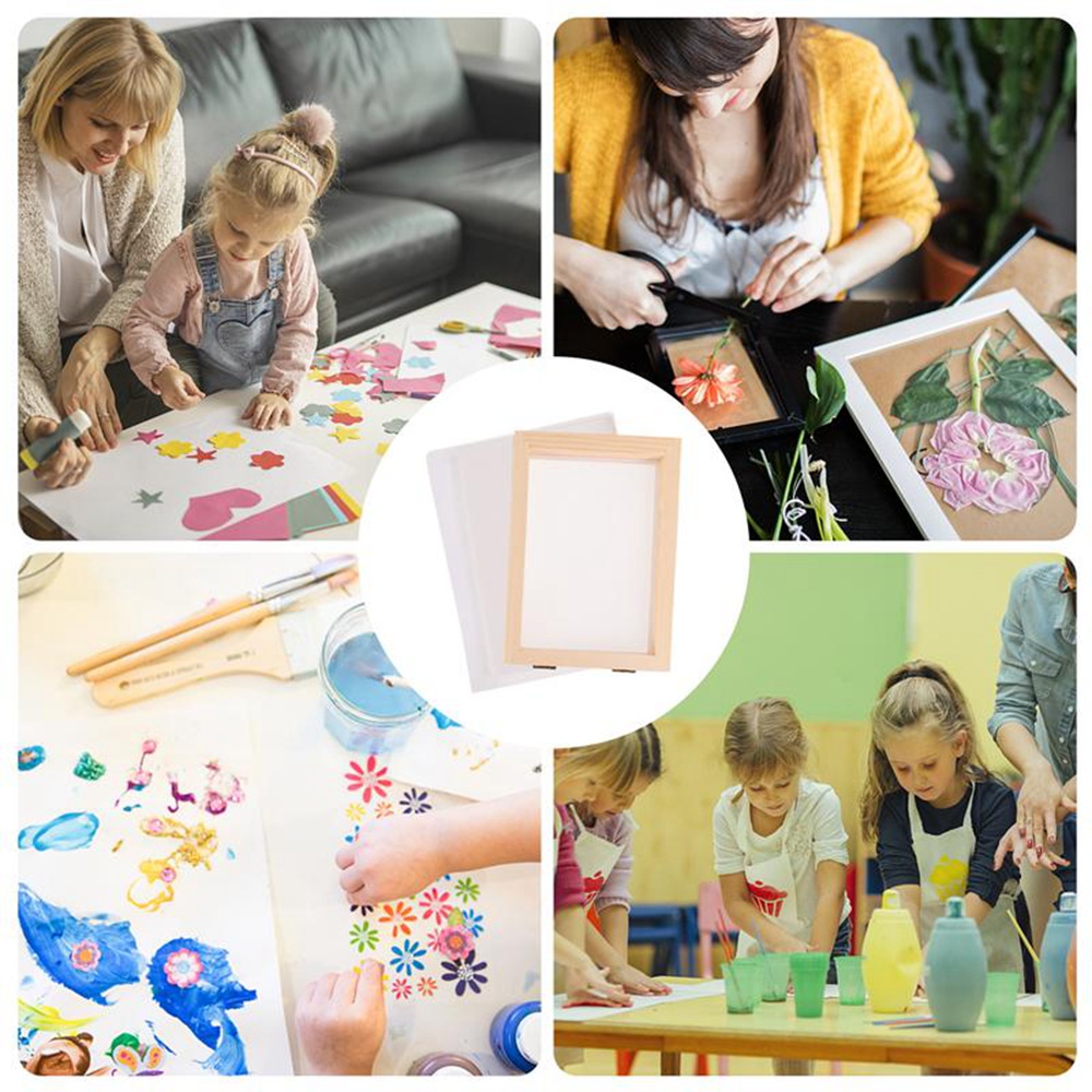 Khung giấy bằng gỗ cổ điển có thể tái chế phù hợp làm quà nghệ thuật thủ công cho người trưởng thành/trẻ em