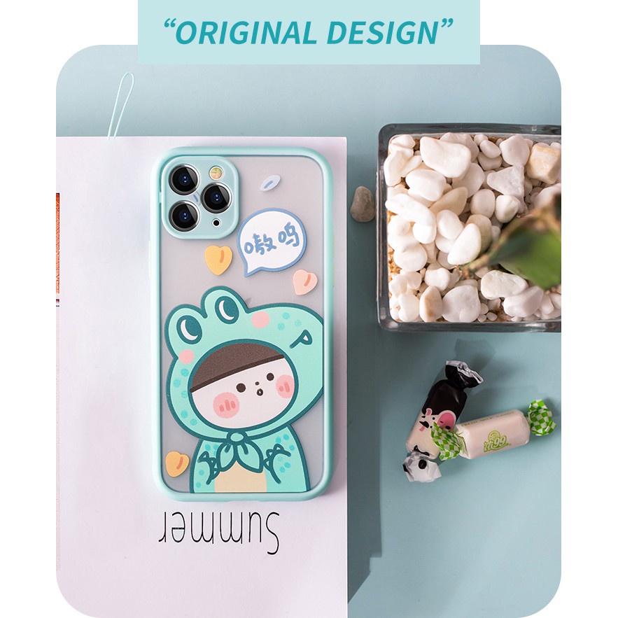 Ốp lưng iphone  Cásấu Yuanyuanjun bảo vệ camera 6/6plus/7plus/8plus/x/xs/xs max/11/11promax DT05- Dino case
