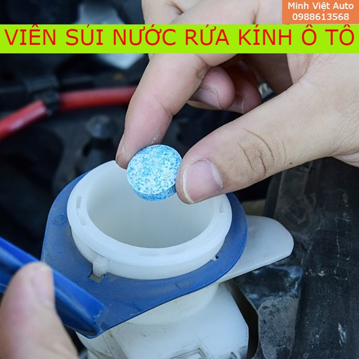 Viên sủi rửa kính ô tô  - Nước rửa kính ô tô nhà kính giá rẻ (1 viên = 4L nước dung dịch)