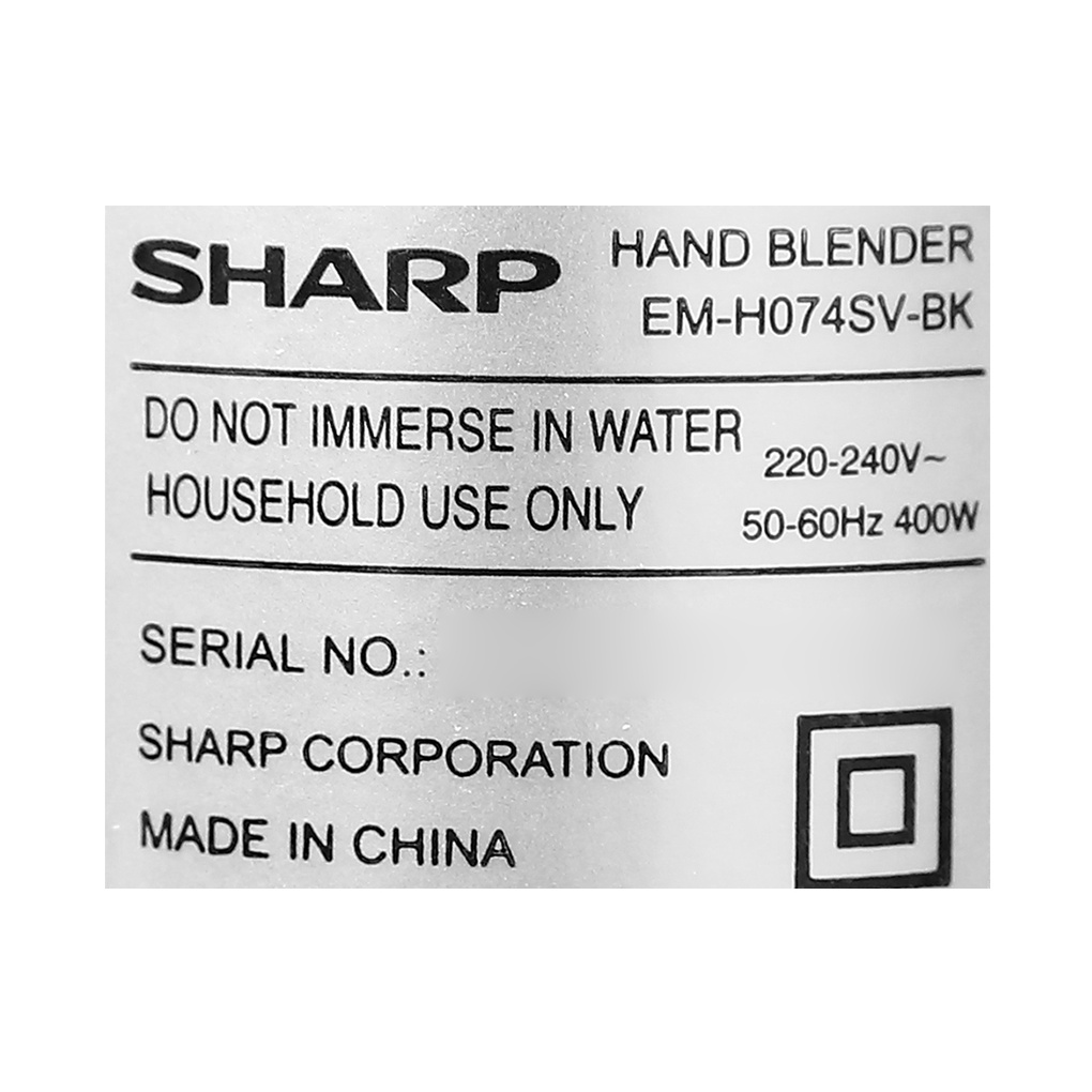 Máy xay sinh tố cầm tay Sharp EM-H074SV-BK